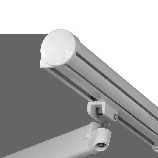 The 1.57 inch galvanized and painted steel square bar that carries the Valor load